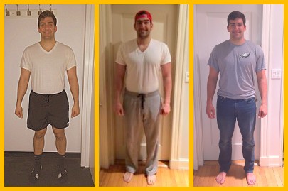 Sean's Six Week #HBTransformation. First picture is week 1 and the third is week 6!