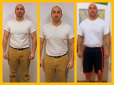Shane's Six Week #HBTransformation. First picture is week 1 and the third is week 6!